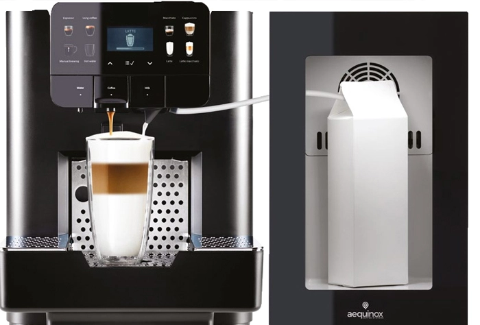 coffee machine with Saeco Milk Fridge FR7L front view